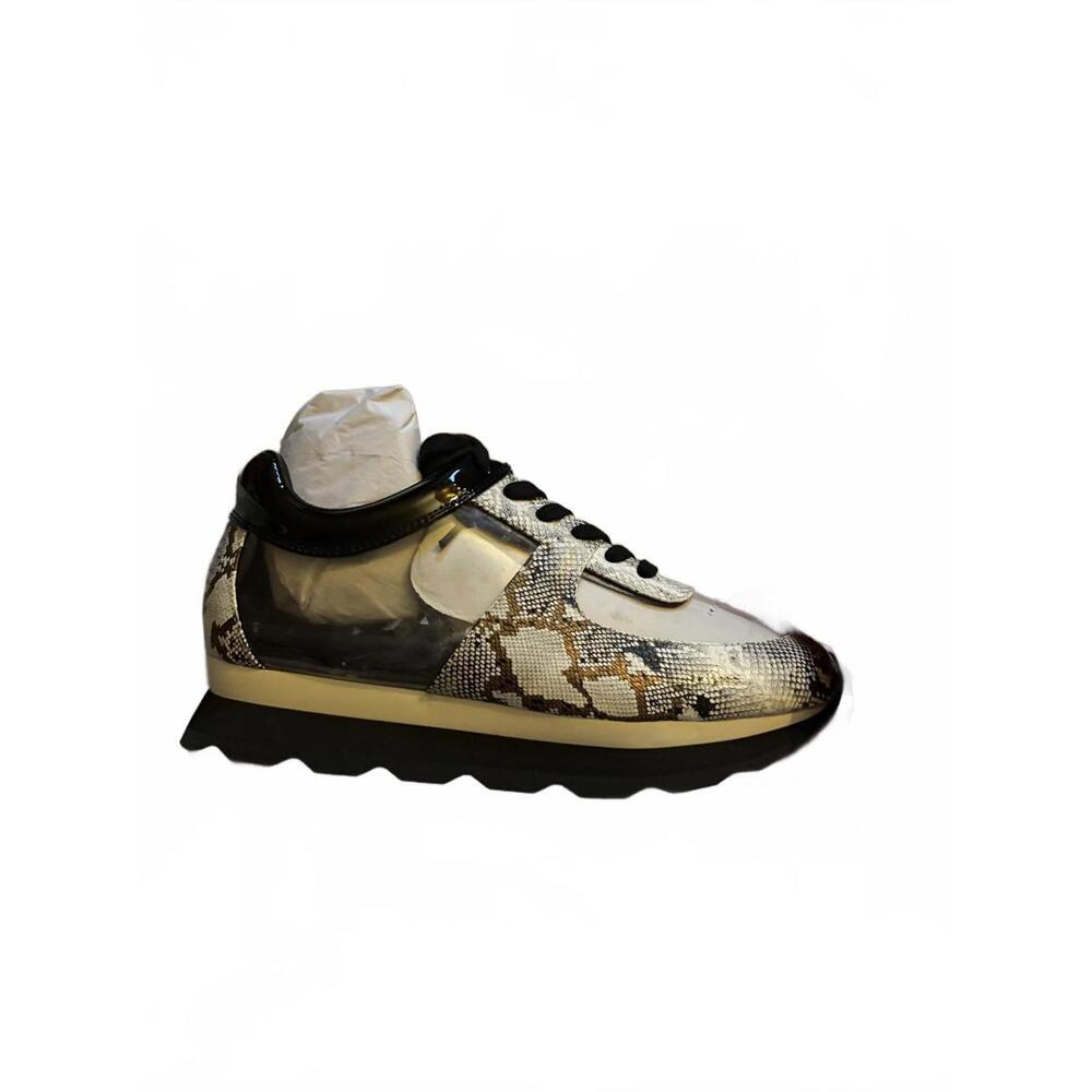 NEW Jessica Rich Sneakers with Snakeskin Pattern and Gold Accents